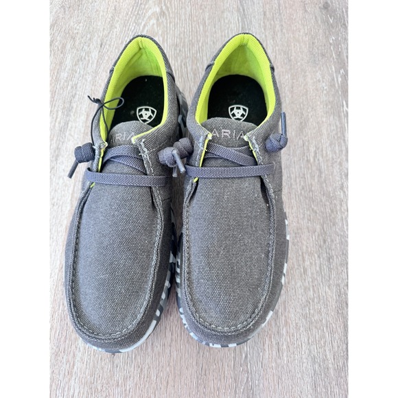 Ariat Hilo Charcoal Grey Neon Green Camo Sole Canvas Loafers 10050954 Mens 7D main image 8